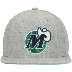 Dallas Mavericks Hardwood Classics Team 2.0 Snapback Hat Heathered Gray - Mitchell & Ness