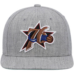 Philadelphia 76ers Hardwood Classics Team 2.0 Snapback Hat Heathered Gray - Mitchell & Ness