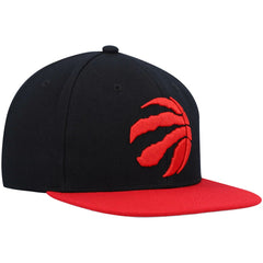 Toronto Raptors Team Two-Tone 2.0 Snapback Hat Black/Red - Mitchell & Ness