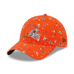 Cleveland Browns New Era Women's Floral 9TWENTY Adjustable Hat - Orange Hats