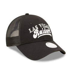 Las Vegas Raiders New Era Women's Team Trucker 9FORTY Snapback Hat - Black Hats