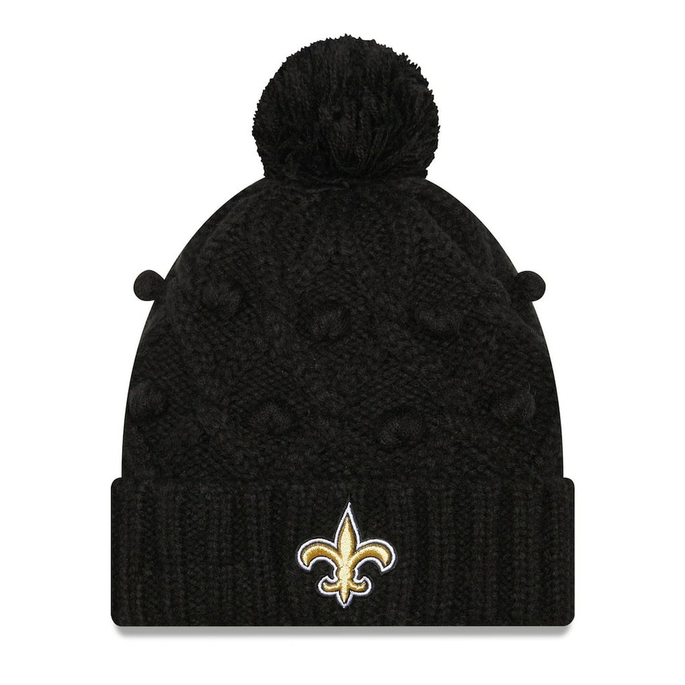 New Orleans Saints New Era Women's Toasty Cuffed Knit Hat with Pom - Black Hats