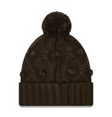 Cleveland Browns New Era Women's Toasty Cuffed Knit Hat with Pom - Brown Hats