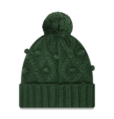 Green Bay Packers New Era Women's Toasty Cuffed Knit Hat with Pom - Green Hats
