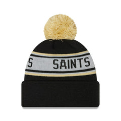 New Orleans Saints New Era Preschool Repeat Cuffed Knit Hat with Pom - Black Hats