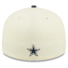Dallas Cowboys New Era 2022 Sideline Low Profile 59FIFTY Fitted Hat - Cream/Navy Hats