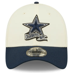 Dallas Cowboys New Era 2022 Sideline 39THIRTY 2-Tone Flex Hat - Cream/Navy Hats
