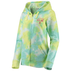 Boston Red Sox New Era Women's Tie-Dye Full-Zip Hoodie - White Hoodies