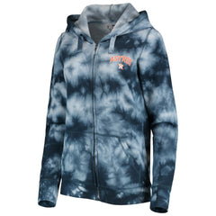 Houston Astros New Era Women's Tie-Dye Full-Zip Hoodie - Navy Hoodies