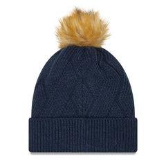 Dallas Cowboys New Era Women's Snowy Cuffed Knit Hat with Pom - Navy Hats