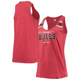 Chicago Bulls Women's Scoop-Neck Racerback Tank Top Heathered Red - New Era
