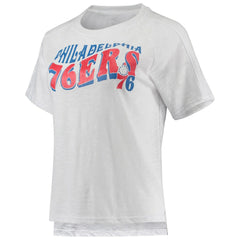 Philadelphia 76ers Concepts Sport Women's Resurgence Slub Burnout Raglan Top & Shorts Sleep Set Royal/White