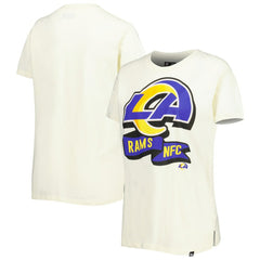 Los Angeles Rams New Era Women's Chrome Sideline T-Shirt - Cream T-shirts