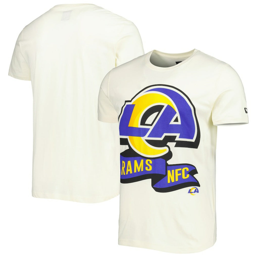 Los Angeles Rams New Era Sideline Chrome T-Shirt - Cream T-shirts