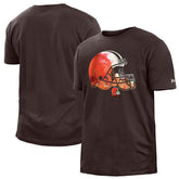Cleveland Browns New Era 2022 Sideline Ink Dye T-Shirt - Brown T-shirts