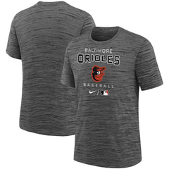 Baltimore Orioles Nike Youth Authentic Collection Practice Velocity Performance T-Shirt - Charcoal T-shirts