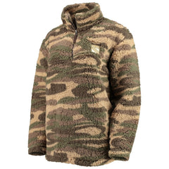 New York Rangers G-III Sports by Carl Banks Women's Sherpa Quarter-Zip Jacket - Camo | US 4692600