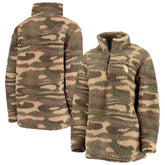 Seattle Kraken G-III Sports by Carl Banks Women's Sherpa Quarter-Zip Jacket - Camo | US 4692602