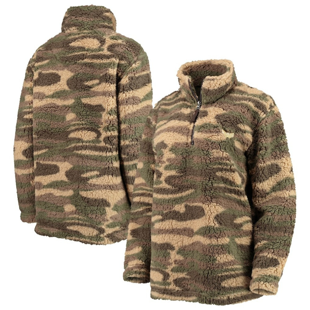 Washington Capitals G-III Sports by Carl Banks Women's Sherpa Quarter-Zip Jacket - Camo | US 4692604