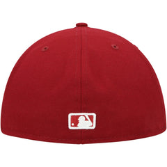 Tampa Bay Rays New Era White Logo 59FIFTY Fitted Hat - Cardinal Hats