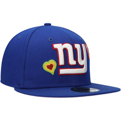 New York Giants New Era Chain Stitch Heart 59FIFTY Fitted Hat - Royal Hats