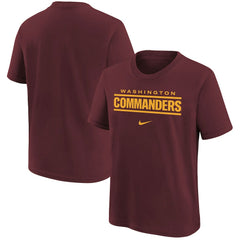 Washington Commanders Youth Wordmark T-Shirt - Burgundy T-shirts
