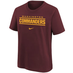 Washington Commanders Youth Wordmark T-Shirt - Burgundy T-shirts