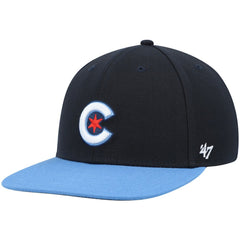 Chicago Cubs '47 2021 City Connect Captain Snapback Hat - Navy Hats