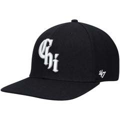 Chicago White Sox '47 2021 City Connect Captain Snapback Hat - Black Hats