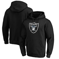 Las Vegas Raiders Primary Logo Fitted Pullover Hoodie - Black Hoodies