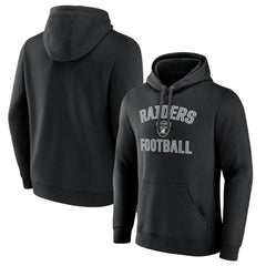 Las Vegas Raiders Victory Arch Team Fitted Pullover Hoodie - Black Hoodies