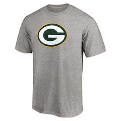 Green Bay Packers Primary Logo T-Shirt - Heather Gray T-shirts