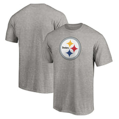 Pittsburgh Steelers Primary Logo T-Shirt - Heather Gray T-shirts