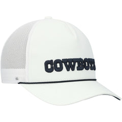 Dallas Cowboys HOOey Wordmark Rope Trucker Snapback Hat - White Hats