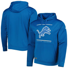 Detroit Lions New Era Combine Authentic Split Defense Pullover Hoodie - Blue Hoodies
