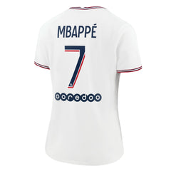 Kylian Mbappé Paris Saint-Germain Jordan Brand Women's 2021/22 Fourth Replica Jersey White - Jordan on sale