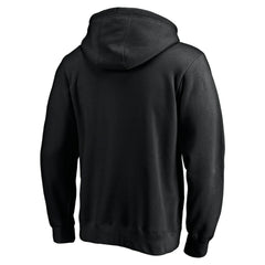 San Francisco 49ers Logo Team Lockup Fitted Pullover Hoodie - Black Hoodies