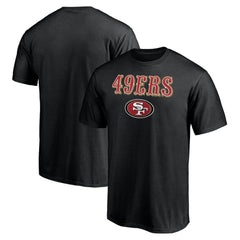 San Francisco 49ers Logo Team Lockup T-Shirt - Black T-shirts