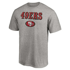 San Francisco 49ers Logo Team Lockup T-Shirt - Heathered Gray T-shirts