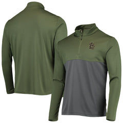 St. Louis Cardinals Levelwear Delta Pursue Quarter-Zip Jacket - Olive Jackets