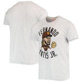 Fernando Tatis Jr. San Diego Padres Homage Caricature Tri-Blend T-Shirt - White T-shirts