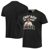 Eloy Jimenez Chicago White Sox Homage Caricature Tri-Blend T-Shirt - Heathered Black T-shirts