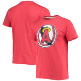 Los Angeles Angels Homage Hand-Drawn Logo Tri-Blend T-Shirt - Red T-shirts