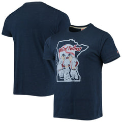Minnesota Twins Homage Hand-Drawn Logo Tri-Blend T-Shirt - Navy T-shirts