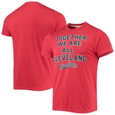 Cleveland Guardians Homage Hyper Local Tri-Blend T-Shirt - Red T-shirts