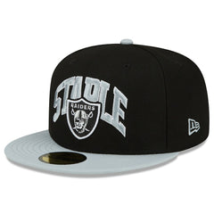 Las Vegas Raiders New Era NFL x Staple Collection 59FIFTY Fitted Hat - Black/Gray Hats