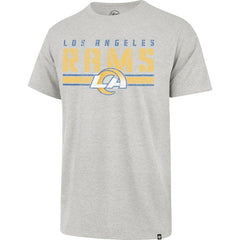 Los Angeles Rams '47 Stripe Thru Franklin T-Shirt - Heathered Gray T-shirts