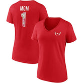 Washington Capitals Fanatics Women's Team Mother's Day V-Neck T-Shirt - Red | US 4720201