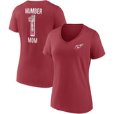 Arizona Cardinals Women's Team Mother's Day V-Neck T-Shirt - Cardinal T-shirts