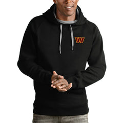 Washington Commanders Antigua Victory Pullover Hoodie - Black Hoodies